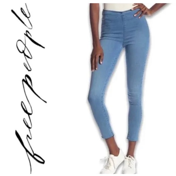 Free People Easy Goes It Chambray Leggings - Picture 1 of 12